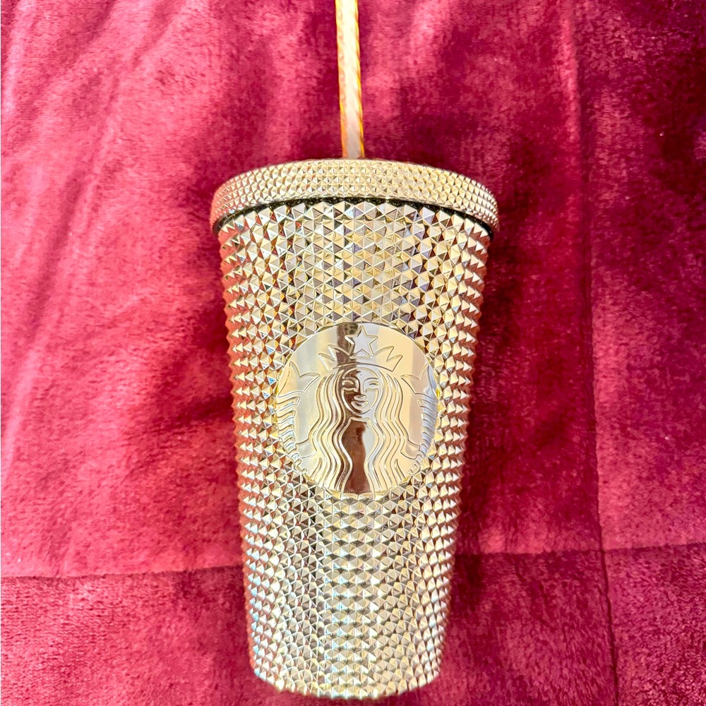 Shiny Gold Starbucks Tumbler (16 oz)
